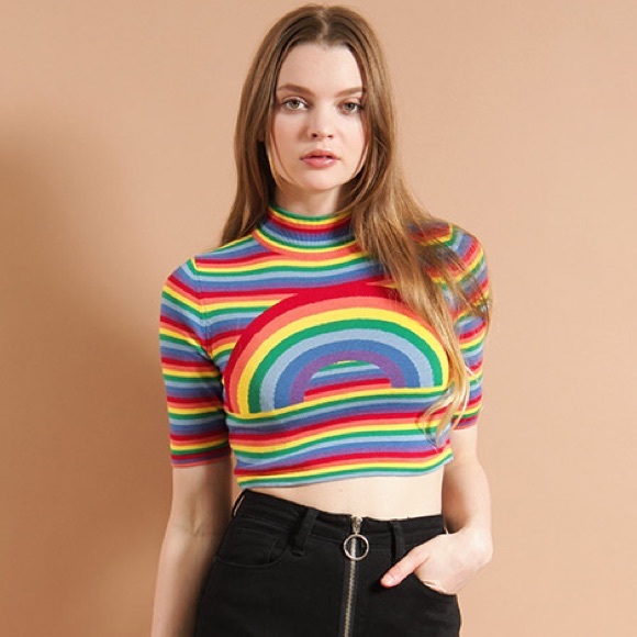 UNIF OTR Over The Rainbow Crop Top - Picture 7 of 8